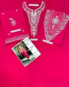 Women's Pink Embroidered Lawn Suit for Weddings and Eid