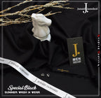 Men Unstitched Black Wash & Wear Fabric Junaid Jamshed