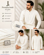 Premium Boski Off White Men Suit All Season