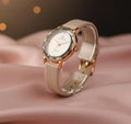 Luxury Ladies Watch Off White Leather Quartz