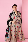 Beige Embroidered Lawn 3Pcs Set with Dupatta