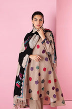 Beige Embroidered Lawn 3Pcs Set with Dupatta