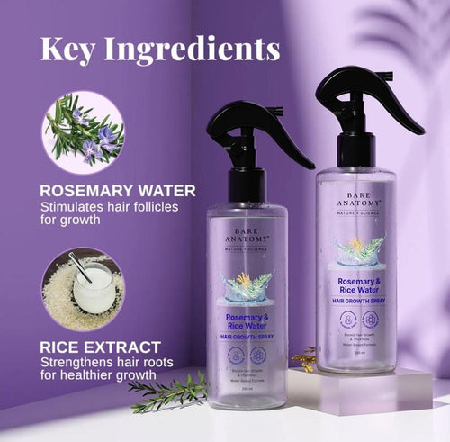Bare Anatomy Rosemary & Rice Water Hair Growth Spray – 200ml