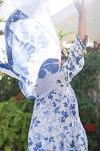 Blue Floral Lawn 3-Piece Kurta Set