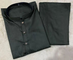 Men's Stitched  Green Kurta Pajama