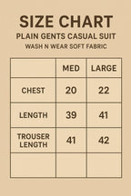 Men's Brown Wash & Wear Shalwar Kameez