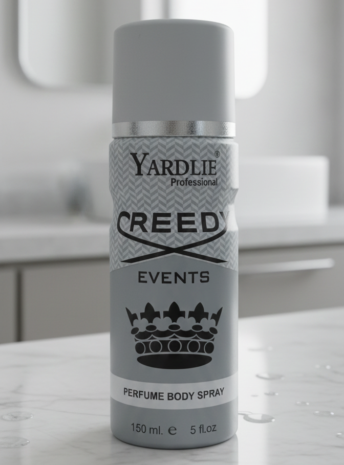 Yardlie Professional CREEDY EVENTS Perfume Body Spray | Aromatic Fougere Deodorant for Men