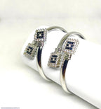 2 Pcs Kara Bangle Set Red Black White Alloy Wedding Party Jewelry
