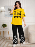 Women Printed Night Suit Fabric Jersey