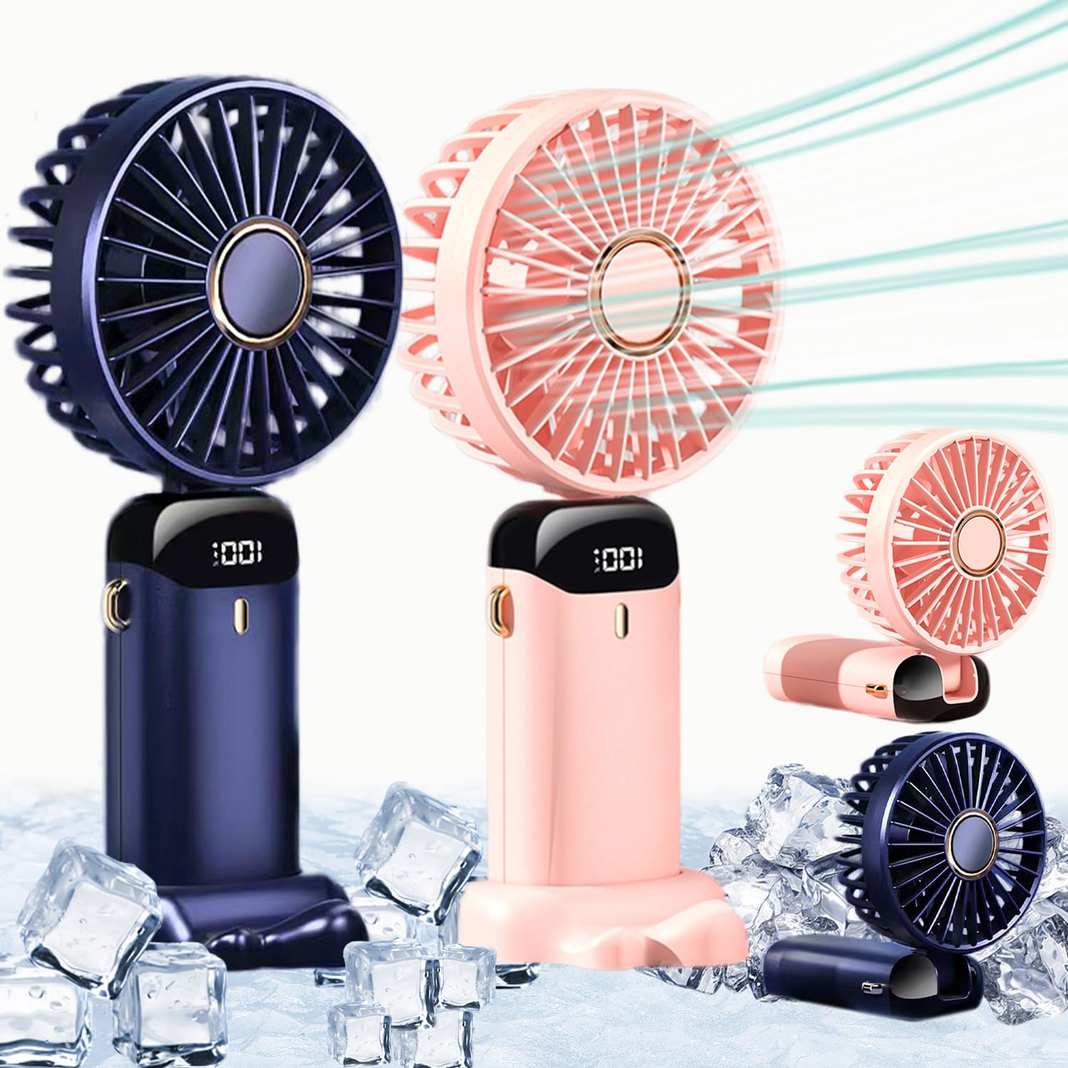Rechargeable mini handy fan | 5 speed modes | Random color