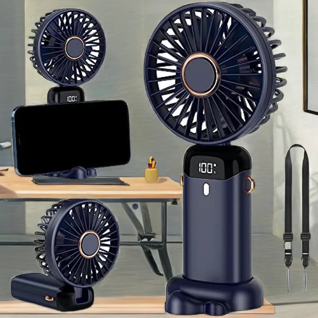 Rechargeable mini handy fan | 5 speed modes | Random color