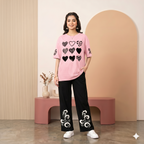 Women Printed Night Suit Fabric Jersey
