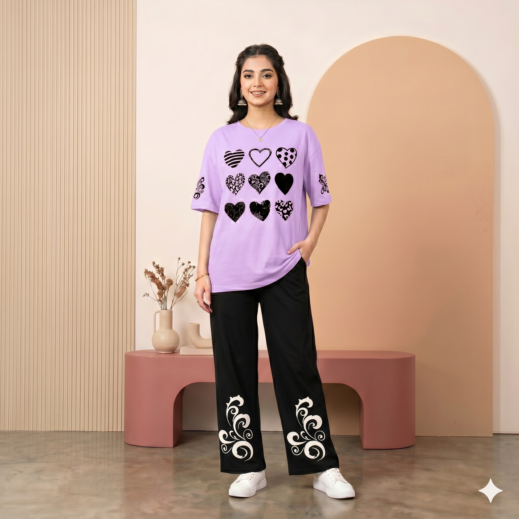 Women Printed Night Suit Fabric Jersey